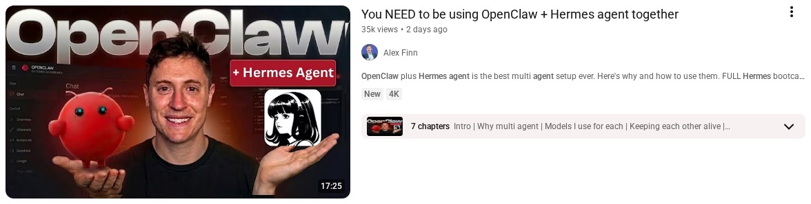 You NEED to be using OpenClaw + Hermes agent together